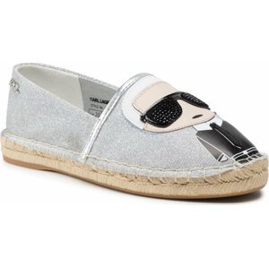 Espadrilky KARL LAGERFELD KL80111 Silver Canvas