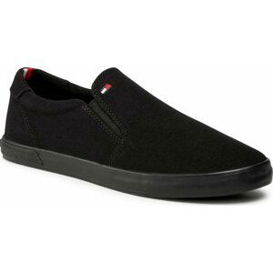 Tenisky Tommy Hilfiger Iconic Slip On FM0FM00597 Triple Black 0GK