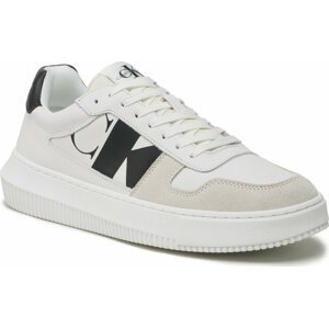 Sneakersy Calvin Klein Jeans Chunky Cupsole Low Lace Mod Vint YM0YM00703 Bright White/Creamy White/Black ACF