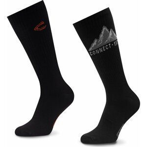 Sada 2 párů pánských vysokých ponožek Camel Active 6320 Black 610