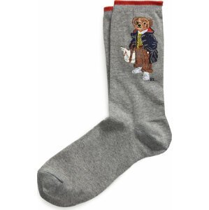 Dámské klasické ponožky Polo Ralph Lauren 455923554001 Grey 020
