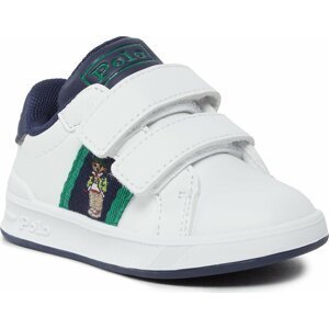 Sneakersy Polo Ralph Lauren RF104323 M WHITE SMOOTH/NAVY W/ BOYS BEAR