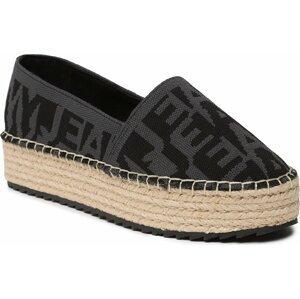 Espadrilky Tommy Jeans Logomania Espadrille EN0EN02079 Black 0GJ