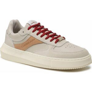 Sneakersy Calvin Klein Jeans Chunky Cupsole Gel Backtab Fluo YM0YM00673 Eggshell/Ancient White