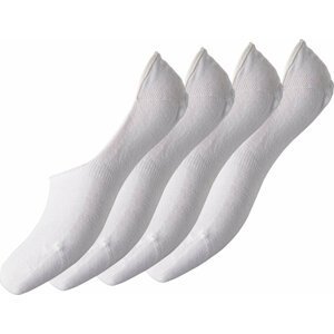 Set 4 páru dámských kotníkových ponožek Pieces 17095776 White