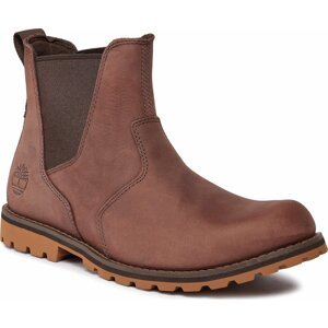 Kotníková obuv s elastickým prvkem Timberland Attleboro Pt Chelsea TB0A6259EC31 Dk Brown Full Grain