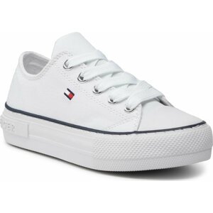 Plátěnky Tommy Hilfiger Low Cut Lace-Up Sneaker T3A4-32118-0890100 M White 100