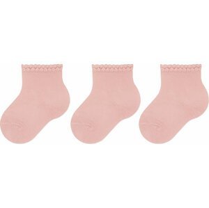 Sada 5 párů dětských vysokých ponožek Condor 2.748/4 Pale Pink 0526
