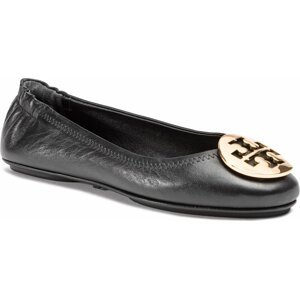 Baleríny Tory Burch Minnie Travel Ballet With Metal Logo 50393 Perfect Black/Gold 013