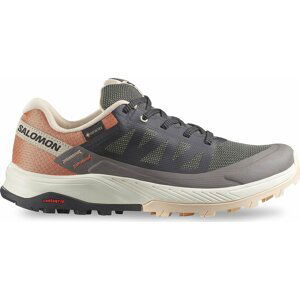 Trekingová obuv Salomon Outrise Gtx W L47219100 Magnet/Black/Coral Gold