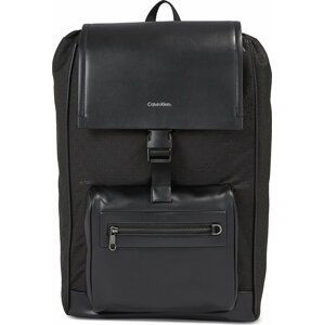 Batoh Calvin Klein Ck Elevated Flap Bp Repreve K50K510847 Black Tonal Mono 01I