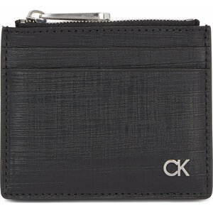Pouzdro na kreditní karty Calvin Klein Ck Must Cardholder W/Zip K50K510885 Ck Black Check BAX