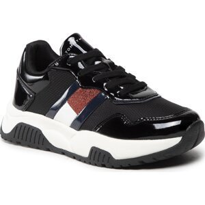 Sneakersy Tommy Hilfiger Low Cut Lace Up T3A9-32356-1445 S Black 999