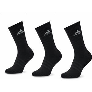 Sada 3 párů vysokých ponožek unisex adidas Cushioned Crew IC1310 Black/White