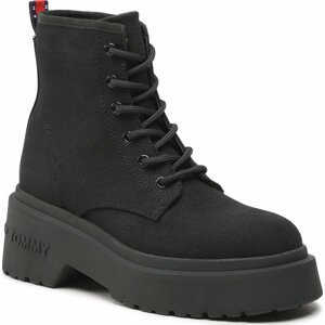 Turistická obuv Tommy Jeans Lace Up Festiv Boots EN0EN02133 Black 0GJ