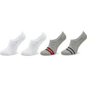 Sada 4 párů pánských kotníkových ponožek Tommy Hilfiger 701222194 Grey Melange 039