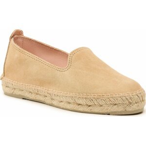 Espadrilky Manebi Suede Flat Espadrilles Champagne Beige