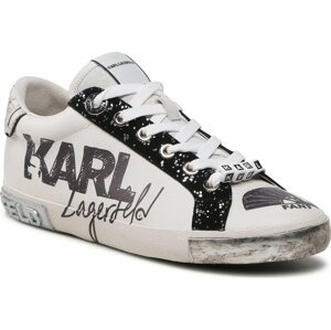 Sneakersy KARL LAGERFELD KL60111 White Lthr w/Black