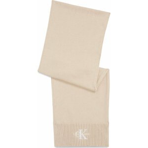 Šál Calvin Klein Jeans Monologo Embro Knit Scarf K60K611262 Ivory YBI