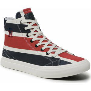 Sneakersy Tommy Hilfiger Th Hi Vulc Street Stripes FM0FM04690 Ivory YBI