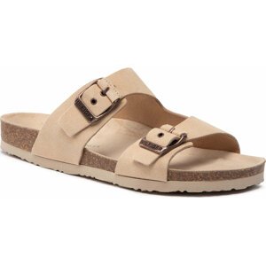 Nazouváky Tommy Hilfiger Cork Suede Buckle Sandal FM0FM04367 Clayed Pabble AB3