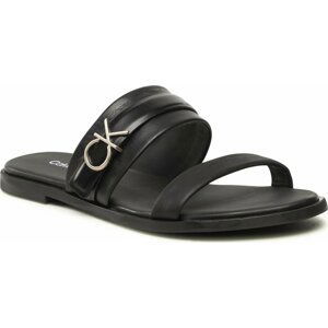 Nazouváky Calvin Klein Almond Slide W/Hw HW0HW01482 Ck Black BEH