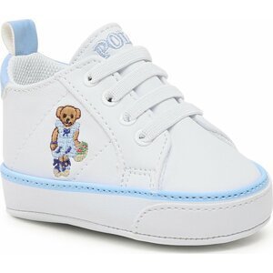 Sneakersy Polo Ralph Lauren Quilton Bear Gore Hi Layette RL100730 White Smooth/Blue w/ Strawberry Bear