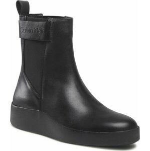 Kotníková obuv s elastickým prvkem Calvin Klein Crepe Chelsea Boot HW0HW01259 Černá