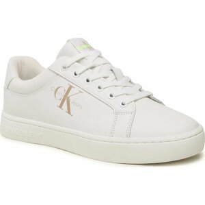 Sneakersy Calvin Klein Jeans Classic Cupsole Fluo Contrast YM0YM00603 White/Ancient White 0LA