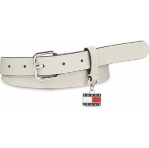 Dámský pásek Tommy Jeans Tjw Hanging Plaque Leather 2.5 AW0AW15483 Bleached Stone AEV