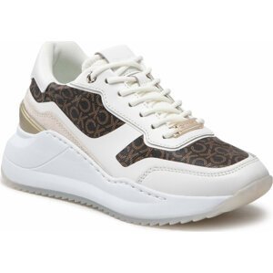 Sneakersy Calvin Klein Chunky Inter Wdg Lace Up HW0HW01272 White/Brown Mono 0K4