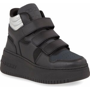 Sneakersy Tommy Jeans Tjw Retro Basket Chunky Flatf Mc EN0EN02370 Black BDS