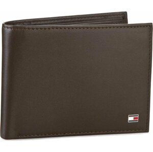 Velká pánská peněženka Tommy Hilfiger Eton Cc Flap And Coin Pocket AM0AM00652/83362 Hnědá