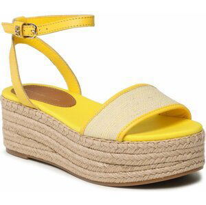 Espadrilky Tommy Hilfiger Th Woven Platform Sandal FW0FW07345 Vivid Yellow ZGS