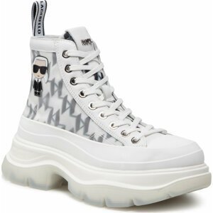 Sneakersy KARL LAGERFELD KL42959 H11 White Nylon Textile
