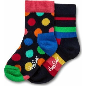 Sada 2 párů dětských vysokých ponožek Happy Socks KSTR02-6002 HAPPY SOCKS-KSTR02