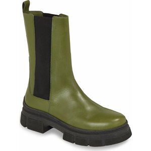 Kotníková obuv s elastickým prvkem Tommy Hilfiger Essential Leather Chelsea Boot FW0FW07490 Putting Green MS2