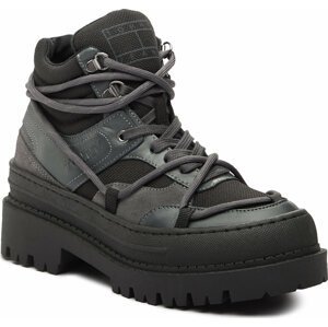 Polokozačky Tommy Jeans Tjw Hybrid Boot EN0EN02338 Black / New Charcoal BDS