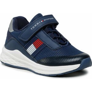 Sneakersy Tommy Hilfiger Flag Low Cut Lace-Up Sneaker T3B9-32895-0328 M Blue 800