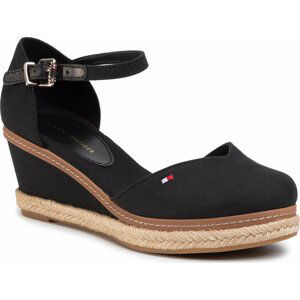 Espadrilky Tommy Hilfiger Basic Close Toe Mid Wedge FW0FW04787 Black BDS