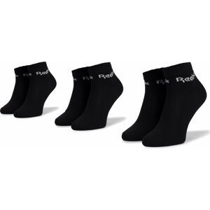 Sada 3 párů nízkých ponožek unisex Reebok Act Core Ankle Sock 3p FL5226 Černá