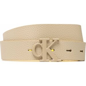 Dámský pásek Calvin Klein Jeans Mono Hardware Leather Belt 2.5mm K60K610365 Zlatá