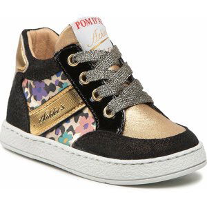 Sneakersy Pom d'Api Print Animal Fl N1SECR0406 M Noir/Dore/Multi