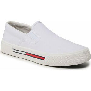 Tenisky Tommy Jeans Slip On Wmn EN0EN02088 White 0K4