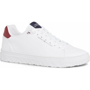 Sneakersy Tommy Hilfiger Court Thick Cupsole Leather FM0FM04830 White YBS
