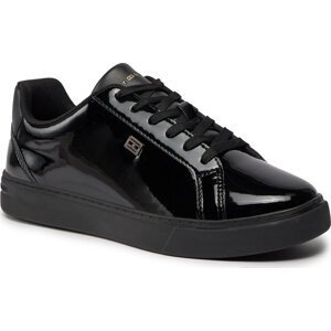 Sneakersy Tommy Hilfiger Essential Court Sneaker Patent FW0FW07868 Black BDS