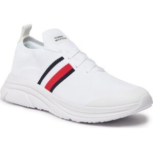 Sneakersy Tommy Hilfiger Modern Runner Knit Stripes Ess FM0FM04798 White YBS