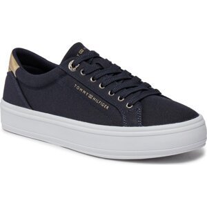 Sneakersy Tommy Hilfiger Essential Vulc Canvas Sneaker FW0FW07682 Space Blue DW6