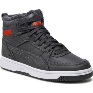 Sneakersy Puma Rebound Jor Fur Jr 375477 06 Asphalt/High Risk Red