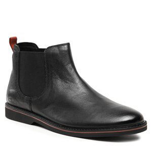 Kotníková obuv s elastickým prvkem Clarks Atticus Lt Top 261734177 Black Leather